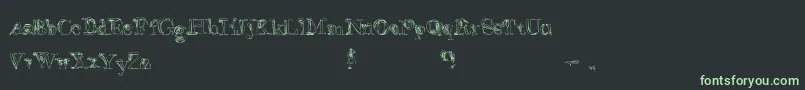 FalseAdvertising Font – Green Fonts on Black Background