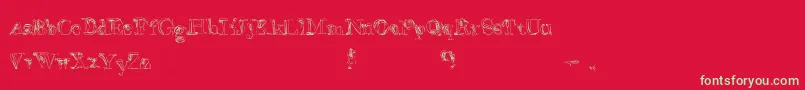 FalseAdvertising Font – Green Fonts on Red Background