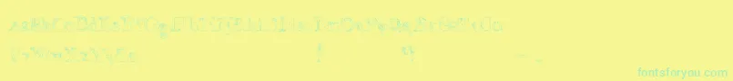 FalseAdvertising Font – Green Fonts on Yellow Background