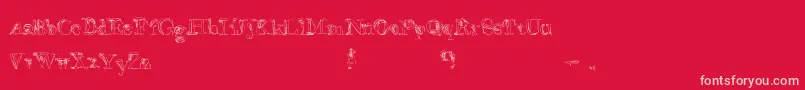 FalseAdvertising Font – Pink Fonts on Red Background