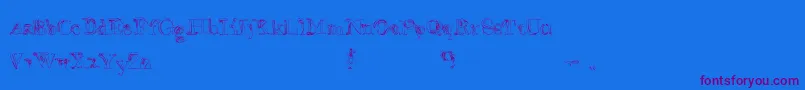 FalseAdvertising Font – Purple Fonts on Blue Background