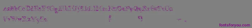 FalseAdvertising Font – Purple Fonts on Gray Background