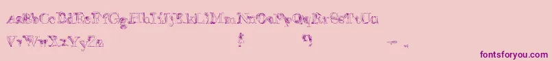 FalseAdvertising Font – Purple Fonts on Pink Background