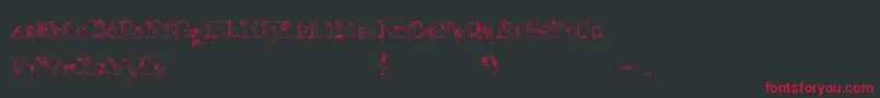 FalseAdvertising Font – Red Fonts on Black Background