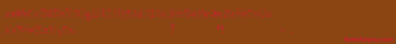 FalseAdvertising Font – Red Fonts on Brown Background