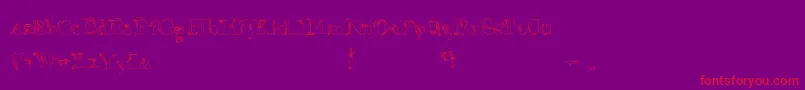 FalseAdvertising Font – Red Fonts on Purple Background