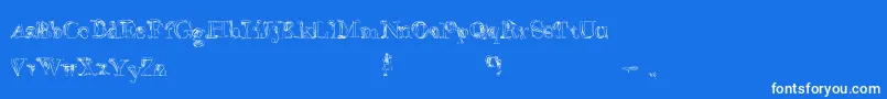 FalseAdvertising Font – White Fonts on Blue Background