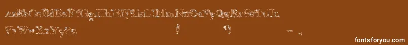 FalseAdvertising Font – White Fonts on Brown Background