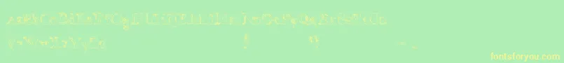 FalseAdvertising Font – Yellow Fonts on Green Background