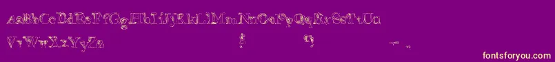 Шрифт FalseAdvertising – жёлтые шрифты на фиолетовом фоне