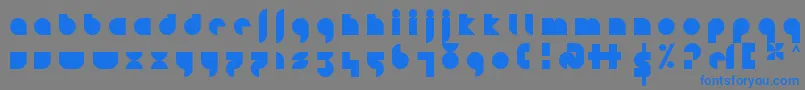 Haus Font – Blue Fonts on Gray Background