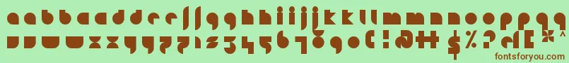 Haus Font – Brown Fonts on Green Background