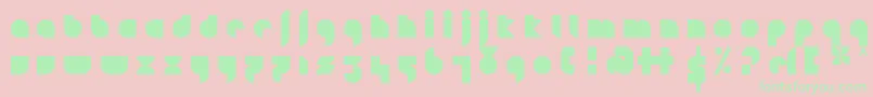 Haus Font – Green Fonts on Pink Background