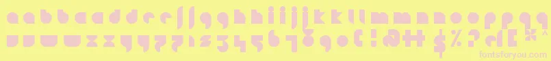 Haus Font – Pink Fonts on Yellow Background