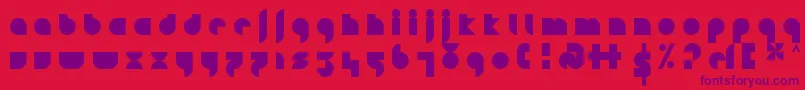 Haus Font – Purple Fonts on Red Background