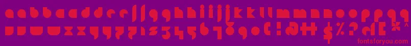 Haus Font – Red Fonts on Purple Background