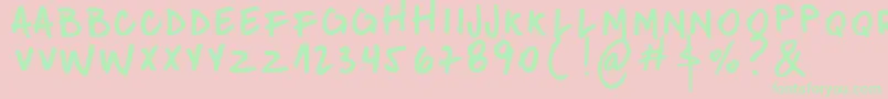 DonNfer Font – Green Fonts on Pink Background