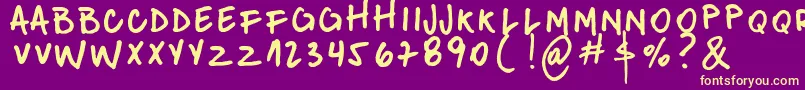 DonNfer Font – Yellow Fonts on Purple Background