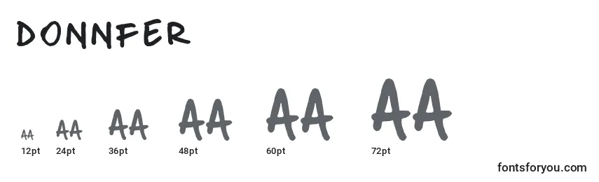 DonNfer Font Sizes