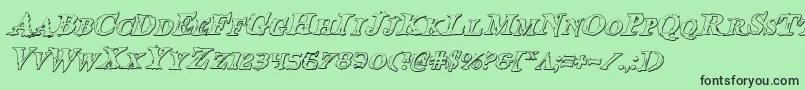 Bloodcrowsi Font – Black Fonts on Green Background