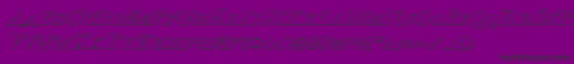 Bloodcrowsi Font – Black Fonts on Purple Background