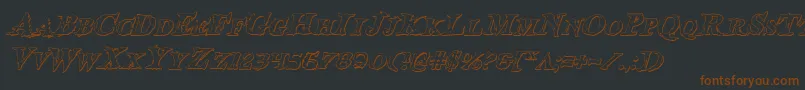 Bloodcrowsi Font – Brown Fonts on Black Background