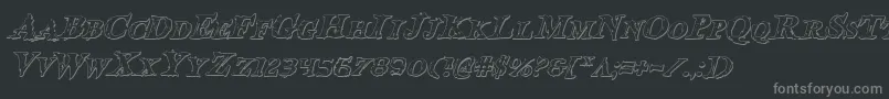 Bloodcrowsi Font – Gray Fonts on Black Background