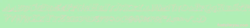 Bloodcrowsi Font – Pink Fonts on Green Background