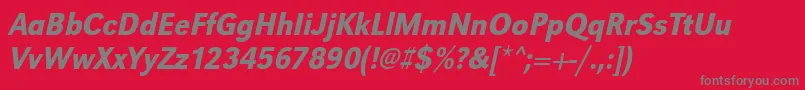 UrwgrotesktmedextnarOblique Font – Gray Fonts on Red Background
