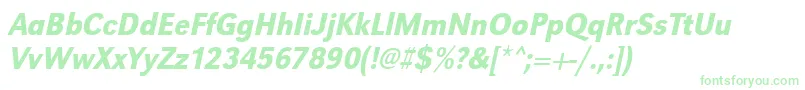 UrwgrotesktmedextnarOblique Font – Green Fonts on White Background