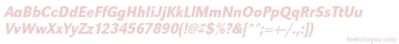 UrwgrotesktmedextnarOblique Font – Pink Fonts on White Background