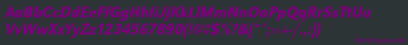 UrwgrotesktmedextnarOblique Font – Purple Fonts on Black Background