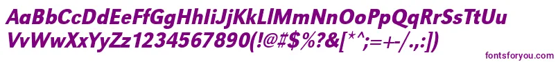 UrwgrotesktmedextnarOblique Font – Purple Fonts on White Background