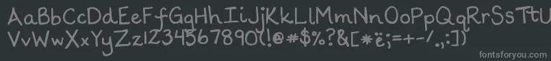 Шрифт Scrogglet – серые шрифты на чёрном фоне