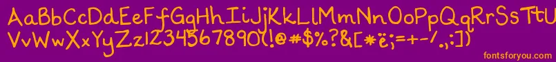 Scrogglet Font – Orange Fonts on Purple Background