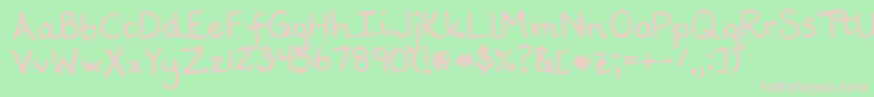 Scrogglet Font – Pink Fonts on Green Background