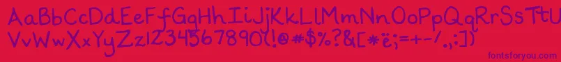 Scrogglet Font – Purple Fonts on Red Background