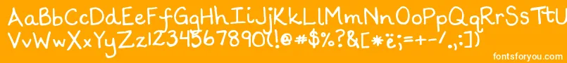 Scrogglet Font – White Fonts on Orange Background