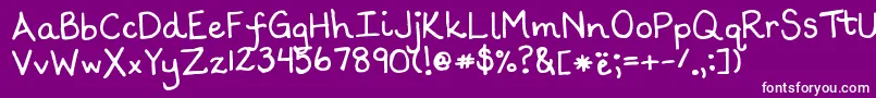 Scrogglet Font – White Fonts on Purple Background