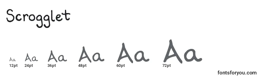 Scrogglet Font Sizes