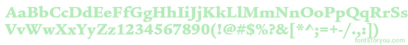 LegacyserifstdUltra Font – Green Fonts on White Background
