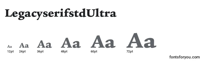 Размеры шрифта LegacyserifstdUltra