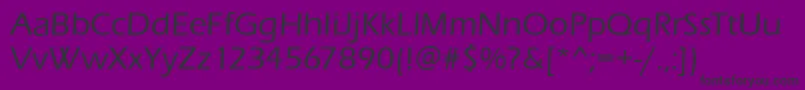 Czcionka EnnisMediumRegular – czarne czcionki na fioletowym tle
