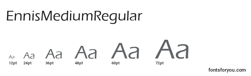 Размеры шрифта EnnisMediumRegular