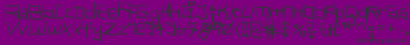 TagHandGraffitiTrash-Schriftart – Schwarze Schriften auf violettem Hintergrund