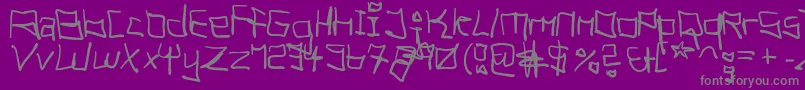 fuente TagHandGraffitiTrash – Fuentes Grises Sobre Fondo Morado