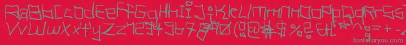 TagHandGraffitiTrash Font – Gray Fonts on Red Background