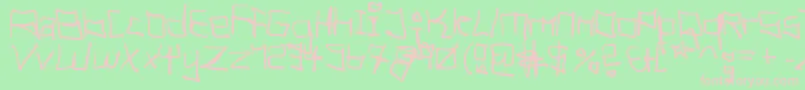 TagHandGraffitiTrash Font – Pink Fonts on Green Background