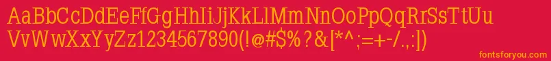 NapoleodoniBold Font – Orange Fonts on Red Background