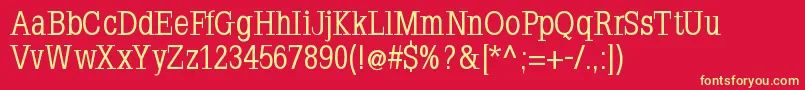 NapoleodoniBold Font – Yellow Fonts on Red Background